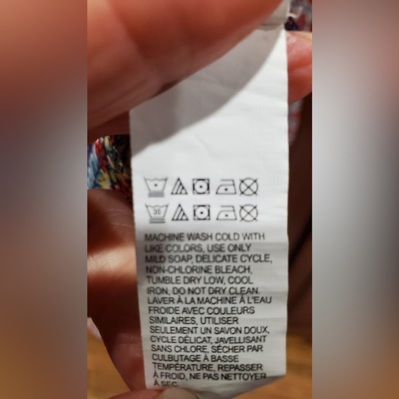 Lucky Brand Floral long sleeve boho peasant blouse top. Sz.S. - Picture 5 of 7